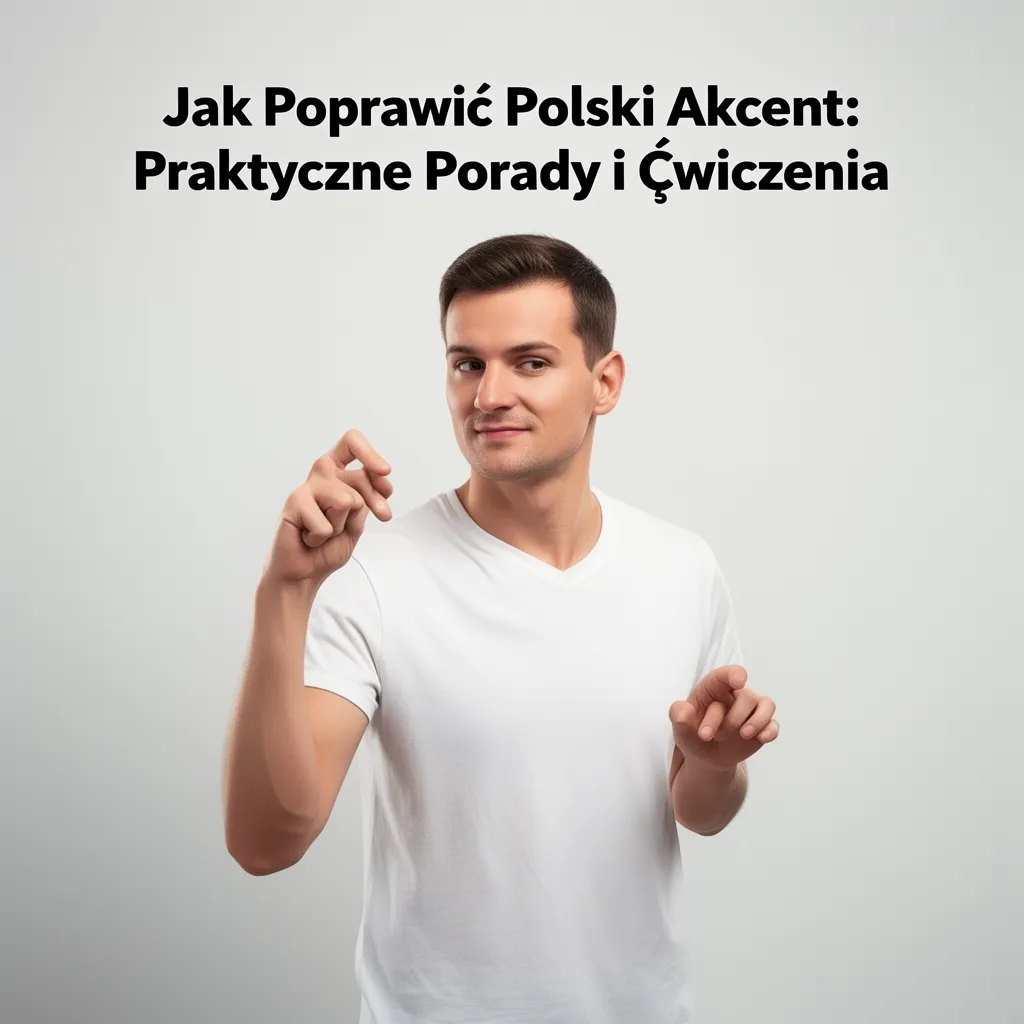 Infographic showing practical tips and exercises for improving Polish accent pronunciation.