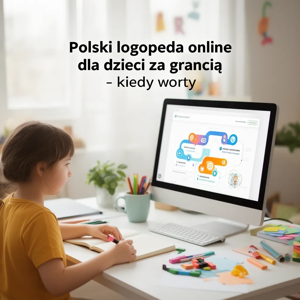 Polski logopeda online przeprowadzający konsultację logopedyczną z dzieckiem za granicą